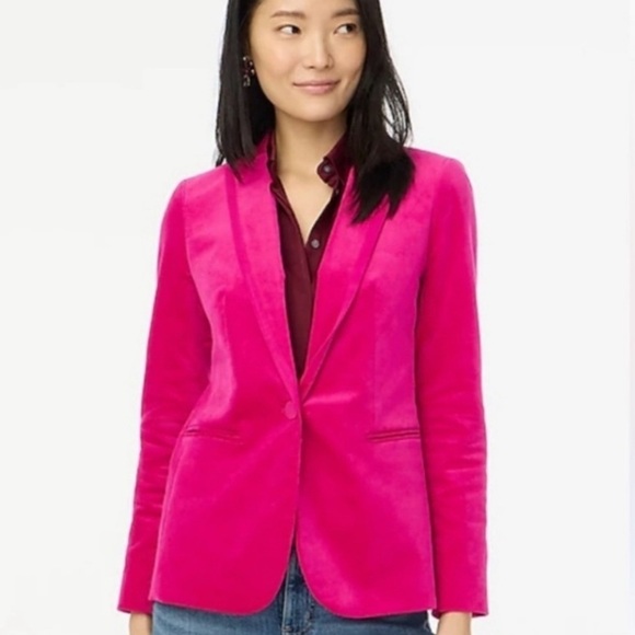 J. Crew Jackets & Blazers - J. Crew Pink Velvet Blazer Jacket